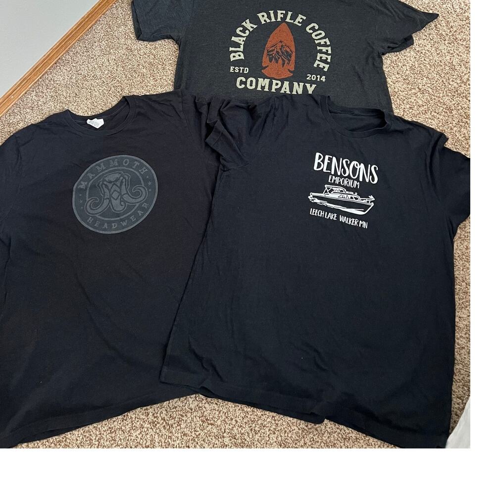 Bundle of 4 Assorted Short Sleeve Crewneck T-Shirts, Men's sizes 2XL